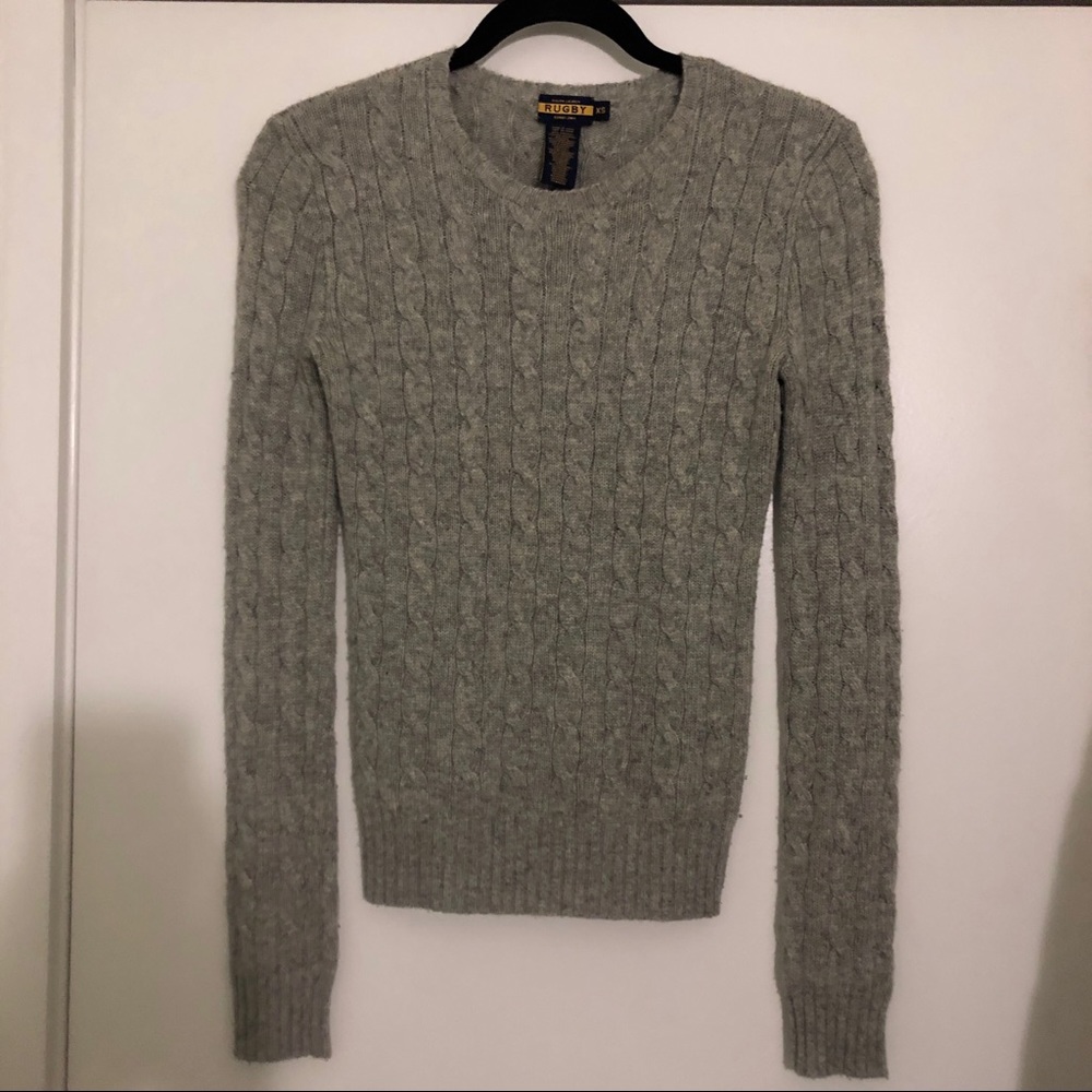 Ralph Lauren Rugby Grey Cable-knit Sweater